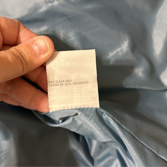 madison XL Vintage Light Blue White Hooded Rain Utility Jacket - Picture 11 of 16